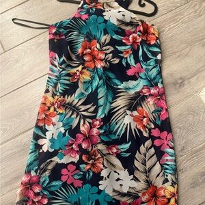 Floral Halter Neck Dress